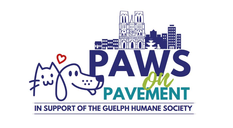 Paws on Pavement logo, in support of the Guelph Humane Society